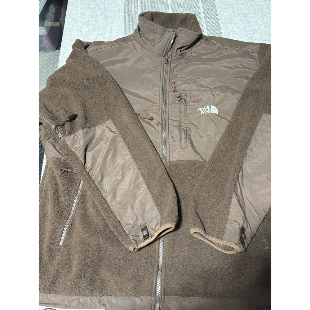 The North Face Denali Fleece Jacket Mens 2XL Brown Full Zip Polartec‎ Coat